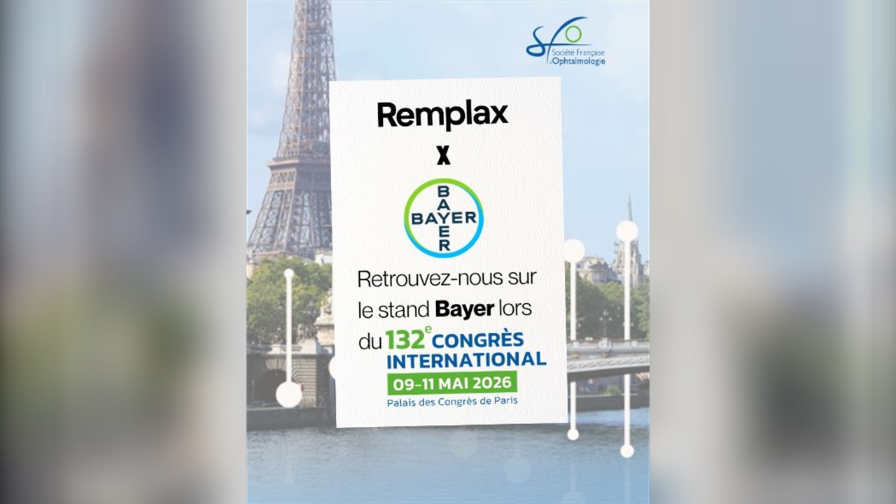 REMPLAX x Bayer — 132ᵉ congrès de la Société Française d'Ophtalmologie, 9-11 mai 2026